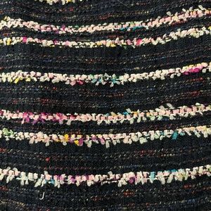 A navy multi color tweed skirt